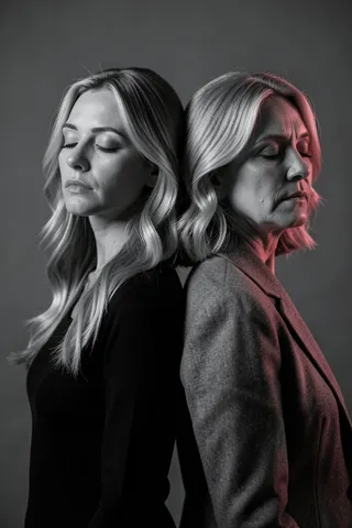 editorial portrait, split light